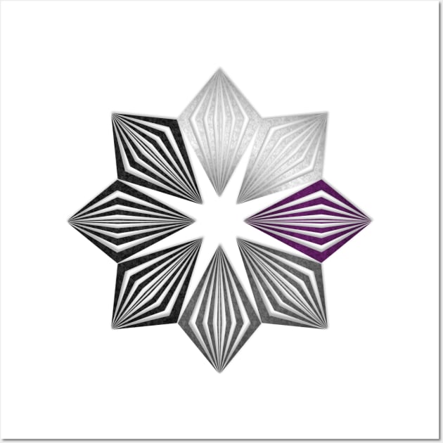 Demisexual Pride Flag Colored Geometric Starburst Wall Art by LiveLoudGraphics